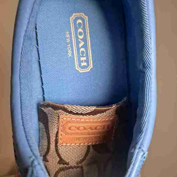 Coach Alivia Canvas Leather Comfort Sneakers - Picture 6 of 7